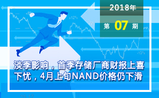 受淡季影响，首季存储厂商财报上喜下忧，4月上旬NAND价格下滑